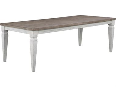 Avalon Furniture Rectangular Wood Distressed White Dining Table AVLD00323DT