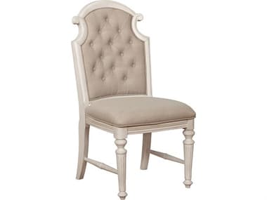 Avalon Furniture Oak Wood Beige Upholstered Armless Dining Chair AVLD0162NDC