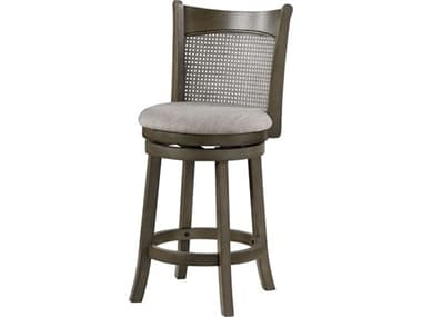 Avalon Furniture Gray Upholstered Swivel Mango Wood Counter Stool AVLD01966GC