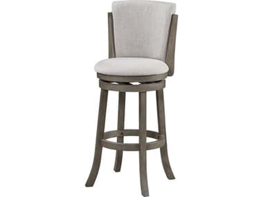 Avalon Furniture Gray Upholstered Swivel Mango Wood Bar Stool AVLD01977BSG