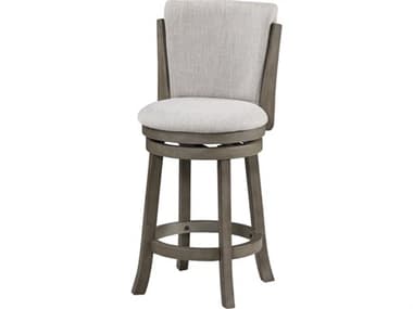 Avalon Furniture Gray Upholstered Swivel Mango Wood Counter Stool AVLD01977GCG