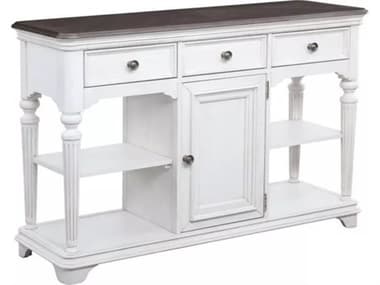 Avalon Furniture Rectangular Wood Gray Oak Distressed White Console Table AVLO00162CON