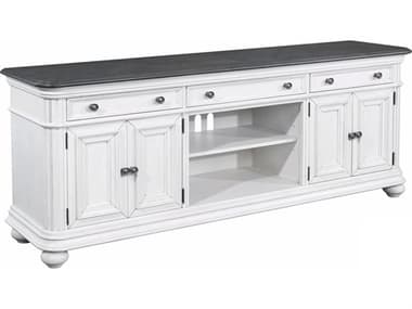 Avalon Furniture 84" Birch Wood Gray Oak Distressed White Media Console AVLTV016284