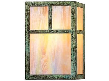 Arroyo Craftsman Mission 10" Tall 1-Light Green Glass Wall Sconce AYMS10