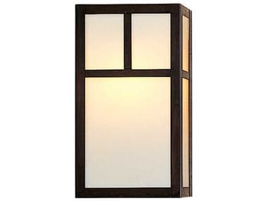 Arroyo Craftsman Mission 12" Tall 1-Light Brown Glass Wall Sconce AYMS12