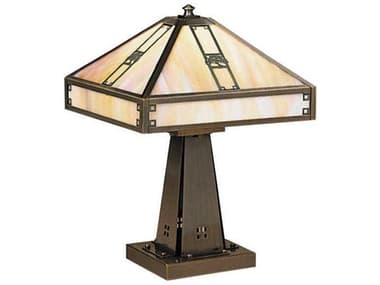 Arroyo Craftsman Pasadena 11'' Brass Glass Table Lamp AYPTL11