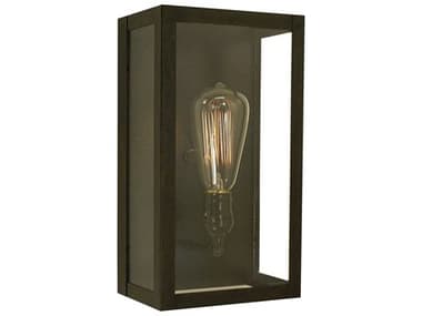 Arroyo Craftsman Vintage 12" Tall 1-Light Black Glass Wall Sconce AYVIS12