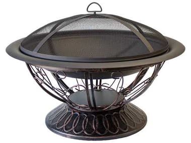 AZ Patio Heaters 30'' Wood Burning Firepit With Scroll Design AZFT022