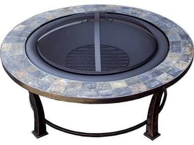 AZ Patio Heaters 40'' Round Slate Top Wood Burning Firepit AZFT51216