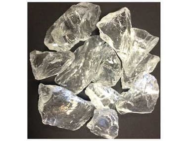 AZ Patio Heaters Ice Clear Recycled Fire Glass - 10 Lbs AZRGLASSIC
