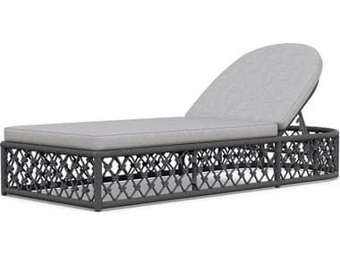 Azzurro Living Amelia Ash All-Weather Rope Adjustable Chaise Lounge with Fog Cushion AZZAMER07L1CU