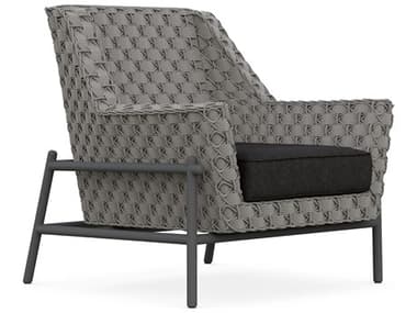 Azzurro Living Avalon Lava Gray All-Weather Rope Lounge Chair with Midnight Cushion AZZAVAR02S1CU