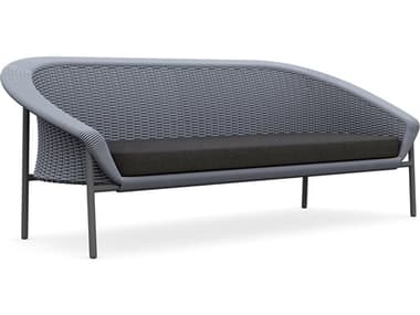 Azzurro Living Cove Gray All-Weather Rope Sofa with Midnight Cushion AZZCOVR11S3CU
