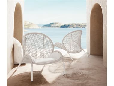 Azzurro Living Dune Sand All-Weather Rope Lounge Chair Set with Cloud Cushion AZZDUNELNGCHRSET
