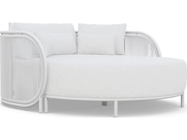 Azzurro Living Kamari White Mist All-Weather Rope Daybed with Cloud Cushion AZZKAMTR17DBCU