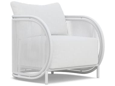 Azzurro Living Kamari White Mist All-Weather Rope Lounge Chair with Cloud Cushion AZZKAMTR17S1CU