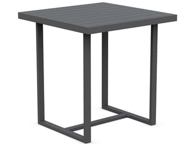 Azzurro Living Pavia Matte Charcoal Aluminum 35.23'' Wide Square Counter Table AZZPAVA16CRT