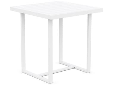 Azzurro Living Pavia Matte White Aluminum 35.23''W x 35.23''D Square Counter Table AZZPAVA17CRT
