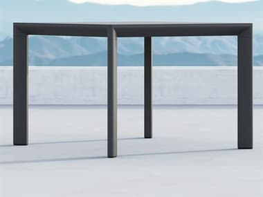 Azzurro Living Porto Matte Charcoal Aluminum 42.91'' Wide Square Dining Table AZZPORA16DTS