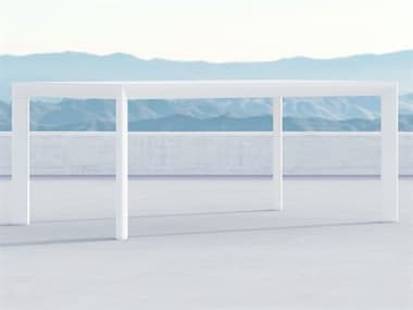 Azzurro Living Porto Matte White Aluminum 72.24''W x 41.93''D Rectangular Dining Table AZZPORA17DTRC