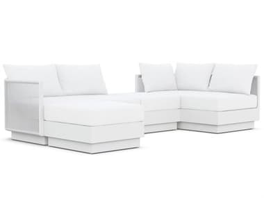 Azzurro Living Porto Pearl Gray All-Weather Rope Sectional Lounge Set AZZPORTOSECLNGSET6