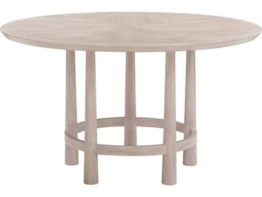 Bassett Mirror Horizons Round Wood Cerused White Oak Dining Table BA2533700BT