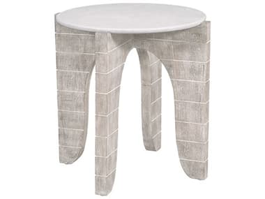 Bassett Mirror White Bali Round End Table BA5931LR220