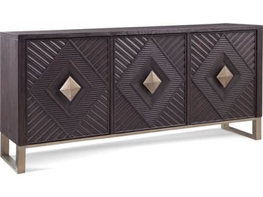 Bassett Mirror Allamar 75'' Solid Wood Bohemian Black Sideboard BA7060DR576EC