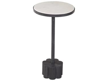 Bassett Mirror Sprout 12" Round Black Marble End Table BA7090LR223