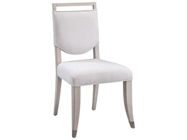 Bassett Mirror Korey Fabric Solid Wood White Upholstered Side Dining Chair BA7096DR800