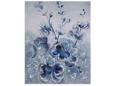 Bassett Mirror Impressionism Blue Blooms Canvas Wall Art BA7300541EC