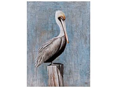 Bassett Mirror 36" Blue Pelican Wall Art BA7300968