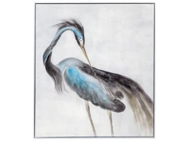 Bassett Mirror Louisiana Heron Framed Canvas Wall Art BA7301026