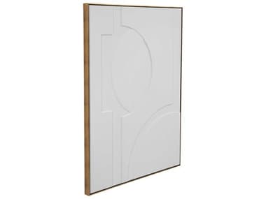 Bassett Mirror 35.0"D White The Lonious Wall Art BA7500796