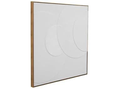 Bassett Mirror 39" White Verdi Wall Art BA7500797