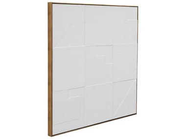 Bassett Mirror 39" White Adema Wall Art BA7500798