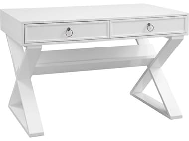 Bassett Mirror Everly 57" White Solid Wood Writing Desk BA9236LR579