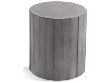 Bassett Mirror Willard 17" Round Natural Concrete End Table BA9456LR223EC