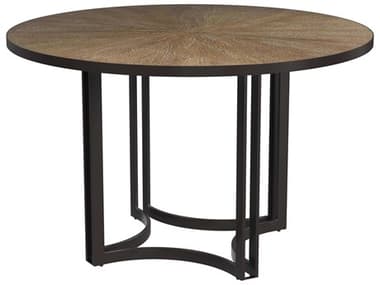 Bassett Mirror Trucco 48" Round Wood Bronze Dining Table BA9630DR700EC
