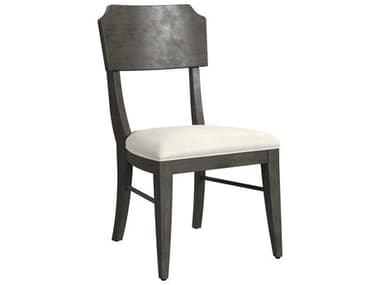 Bassett Mirror Kellan Rubberwood Gray Fabric Upholstered Side Dining Chair BA9725DR800