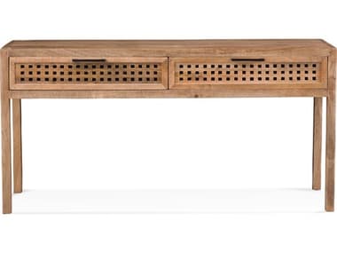 Bassett Mirror Pentak 60&quot; Rectangular Wood Natural Mango Consolee Table BA9870LR400EC