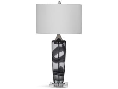 Bassett Mirror Thoroughly Modern Nikola Gray and Clear Glass Table Lamp BAL3305TEC