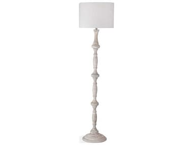 Bassett Mirror 60" Tall Whitewash Floor Lamp BAL4096FEC