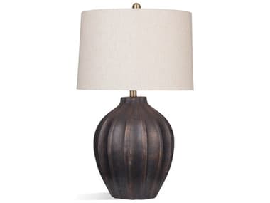 Bassett Mirror Dark Cement Gold Brown Buffet Lamp BAL4263T