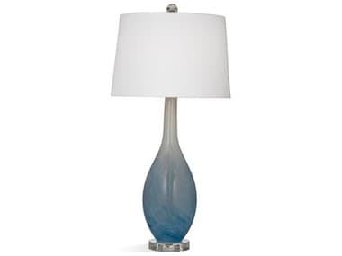 Bassett Mirror Blue White Glass Buffet Lamp BAL4291T