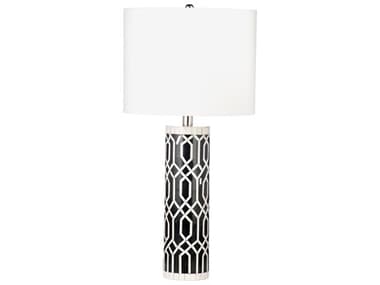 Bassett Mirror Black White Table Lamp BAL4304T