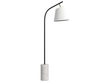 Bassett Mirror Studio 60" Tall Black White Floor Lamp BAL4381F