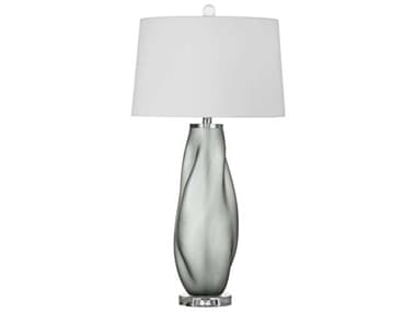 Bassett Mirror 17.0"W Gray Gabon Table Lamp BAL4489T