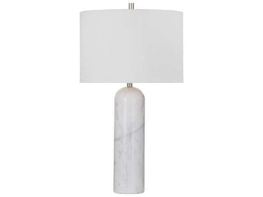 Bassett Mirror 15.0"W White Tioga Table Lamp BAL4496T