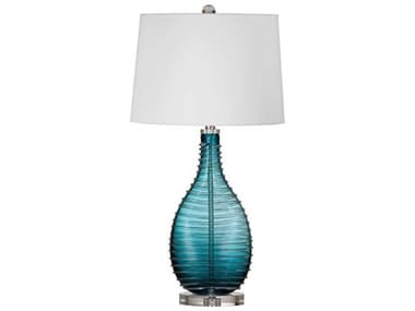 Bassett Mirror 16.0"W Blue Andorra Table Lamp BAL4498T